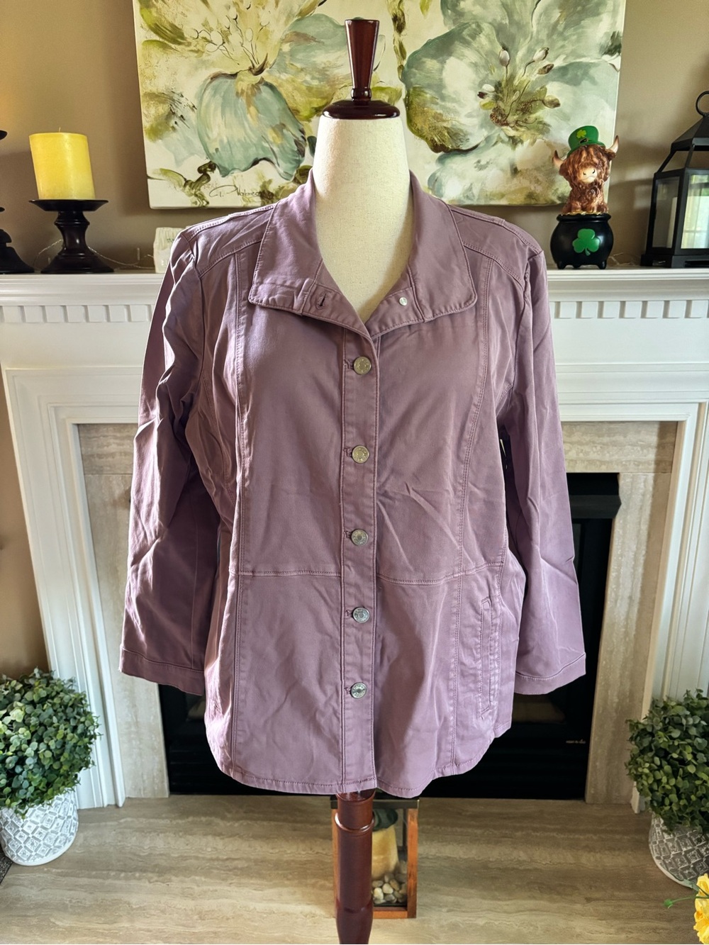 *NEW* Chico’s Charming Twill Casual Jacket - Violet Ice - Size 20/22